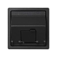 Адаптер на 1 RJ45(12) 75528-, 75540-, 75541-, 75544-39, наклон., S73L, графит | код 73085-62 | Simon