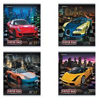 Тетрадь А5, 48 л., BRAUBERG ЭКО, клетка, обложка картон, АВТО, 401282 | код 401282 | BRAUBERG