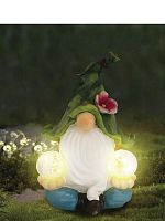 Светильник садовый "Гномик" 21х13х27 тепл. бел. на солнечной батарее аккумулятор AA NI-MH 600мА.ч | код KOC_SOL249_G3 | КОСМОС