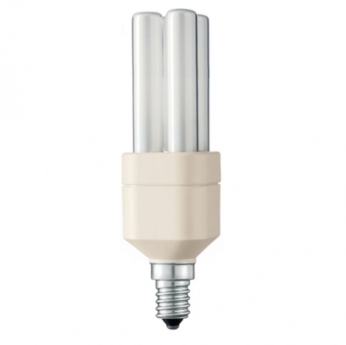 Лампа энергосберегающая (КЛЛ) MASTER PL-E 8Вт 230-240В E14 2700K PHILIPS | код 871150026366700 | PHILIPS