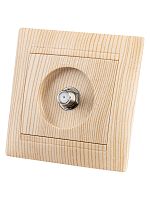 Розетка SAT (F-разъем) 0-2400МГц сосна Лама TDM | код SQ1815-0321 | TDM