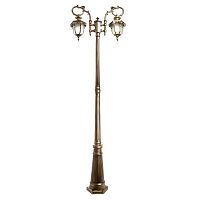 Светильник НТУ-2х60w столб Е27 IP44 черное золото | код 11428 | Feron
