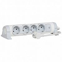 Удлинитель 4-местный, с выключателем, 3м, с заземлением, 694627 | код. 694627 | Legrand