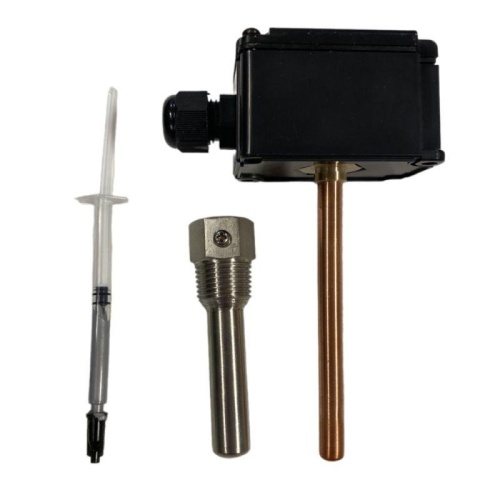 Датчик температуры погружной, -50…150°С 4...20мА 100мм =15...35В с гильзой | код SPTC100 | Systeme Electric