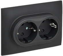 SKANDY Роз. 2-я с з/к/ш 16А в сб. SK-R07G граф. IEK | код SK-R24-16-K53-F | IEK