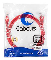 Cabeus PC-UTP-RJ45-Cat.5e-1.5m-RD-LSZH Патч-корд U/UTP, категория 5е, 2xRJ45/8p8c, неэкранированный, красный, LSZH, 1.5м | код 9514c | Cabeus