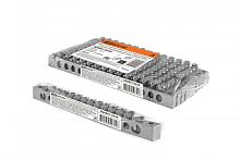 Шина N нулевая 6х9мм 12/2 (12 групп/крепеж по краям) никелированная инд. стикер TDM | код SQ0801-0339 | TDM