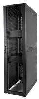 Шкаф серверный ПРОФ напольный 42U (600 ? 1000) дверь перф. 2 шт., черный, в сборе | код ШТК-СП-42.6.10-44АА-9005 | ЦМО