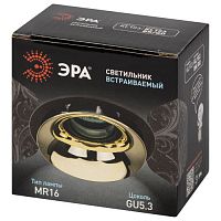 Светильник встраиваемый декоративный KL103 BK/GD MR16 GU5.3 черный золото | код Б0056357 | ЭРА