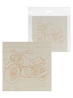 Доска для выжигания, Мотоцикл, 150х150 мм, 1 шт., пакет, TDM | код SQ1025-1103 | TDM