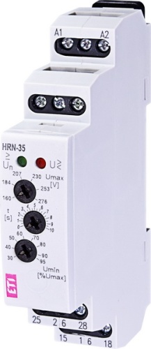 Реле контроля напряжения HRN-35 48-276V AC (1F, 2x16A_AC1) | код 002471401 | ETI
