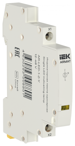 ARMAT Лампа инд. одинарная LED 12-48В AC/DC жел. IEK | код AR-LED-1-2-Y | IEK ARMAT Лампа инд. одинарная LED 12-48В AC/DC жел. IEK | код AR-LED-1-2-Y | IEK