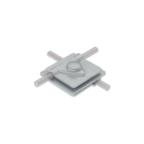 Соединитель универсальный 3USM-D5-10 HD для прутка d5-10мм с 3 пластинами 40х40мм сталь гор. оцинк. КМ MA0293