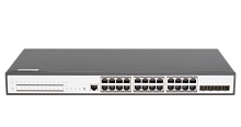 Управляемый коммутатор L2 POE GIGALINK 24 BASE-TX 10/1001000Mb/s POE, 4 1/10G SFP+, 1 Console. 1U 19, 220V, 400W | код GL-SW-G204-28P | GIGALINK