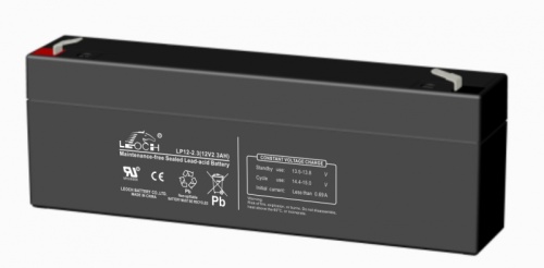 LEOCH DJW 12-2,3 Аккумуляторная батарея, напряжение: 12В, ёмкость: 2,3Ач, клеммы типа: F1, Размеры ВШГ: 66x35x178мм, вес: 1,03кг. Срок службы: 8 лет. | код DJW12-2.3 | LEOCH