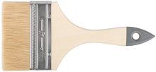 Кисть флейцевая "Лайт" 4дюйм (100мм) натур. свет. щетина деревянная ручка КУРС 00808