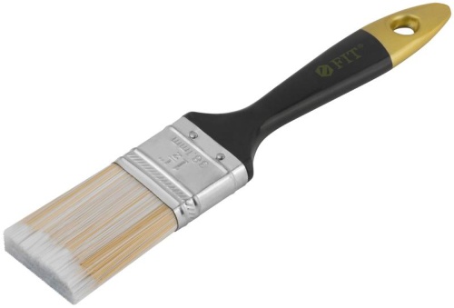 Кисть флейцевая "Лайн" искусственная щетина пластиковая ручка 1. 5дюйм (38мм) FIT 01174 фото 2