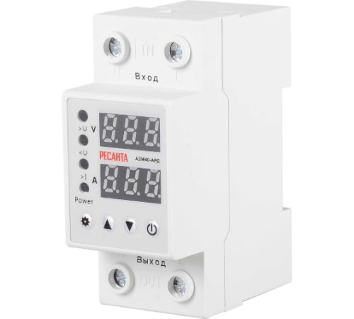 Блок защиты по напряжению Ресанта АЗМ-40АРД регулируемый (с дисплеем), , Шт | код 61/22/30 | РЕСАНТА