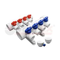 Группа коллекторная 32х20 на 5 выходов (2/1) бел. | код 101143205 | VALFEX