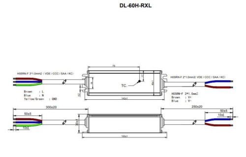 Драйвер для светодиодной ленты DONE POWER DL-60H-V24-RXL 60Вт 24В IP67 150х40х30мм VARTON Драйвер для светодиодной ленты DONE POWER DL-60H-V24-RXL 60Вт 24В IP67 150х40х30мм VARTON