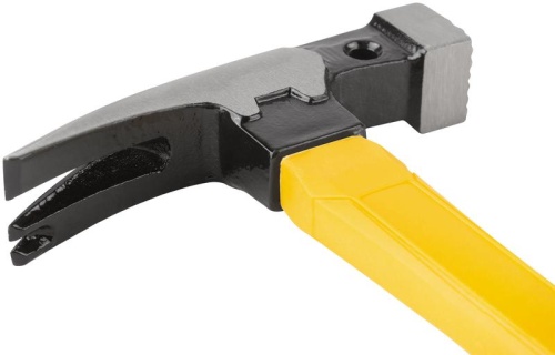 Молоток-гвоздодер 27мм 370г дополнит. гвоздодер; фибергласовая усилен. удлиненная ручка FIT 44750 фото 6