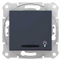 SEDNA ВЫКЛЮЧАТЕЛЬ кноп. с симв. свет с подсв., сх.1, 10А, 250В, IP44, ГРАФИТ | код SDN1800170 | Systeme Electric