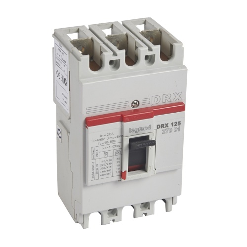 Выключатель автоматический DRX125 термомагнитный 20A 3П 10кА | код 27001 | Legrand