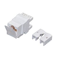 Модуль Keystone Jack RJ-45(8P8C), UTP неэкранированный, CAT 6, тип 180 градусов, с пылезащитной шторкой, белый REXANT PRO | код 02-0254-1 | REXANT
