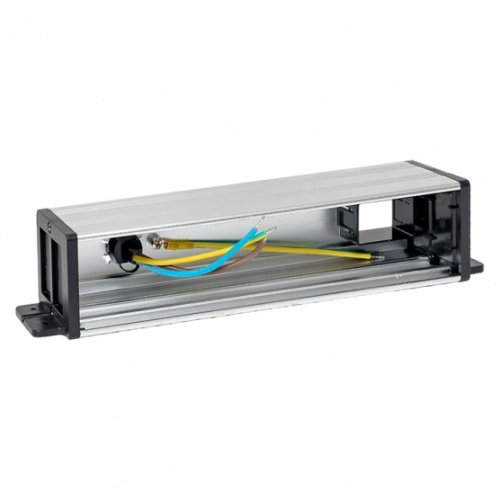 Встраиваемый настольный розеточный блок для крепления под столом, 8 модулей, C-Line | код cl-vnbu-8-s | EKF