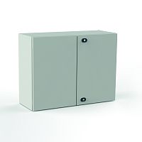Щит моноблочный 600x800x300мм (ВхШхГ) навесной с монтажной панелью, 2 глухие двери, 2 замка, 2 пластины кабельного ввода, RAL7035, IP55 | код EC080630 | ETA