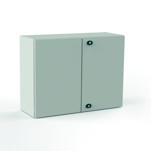 Щит моноблочный 600x800x300мм (ВхШхГ) навесной с монтажной панелью, 2 глухие двери, 2 замка, 2 пластины кабельного ввода, RAL7035, IP55 | код EC080630 | ETA Щит моноблочный 600x800x300мм (ВхШхГ) навесной с монтажной панелью, 2 глухие двери, 2 замка, 2 пластины кабельного ввода, RAL7035, IP55 | код EC080630 | ETA