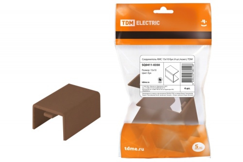 Соединитель КМС 20х10 бук (4 шт./комп.) TDM | код SQ0411-0352 | TDM