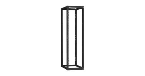 Стойка монтажная двухрамная раздвижная 19, 42U, Ш550xВ1995xГ(600-1000) мм, шаг регулировки 50 мм, в разобранном виде, цвет черный RAL 9005 | код TRK-425510-R-BK | TLK