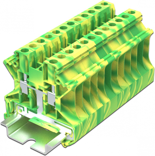 TU4-2-PE Клемма TU 1-1 заземл., винтовая, сеч.4мм2, желто-зел., шт | код TU4-2-PE| SUPU