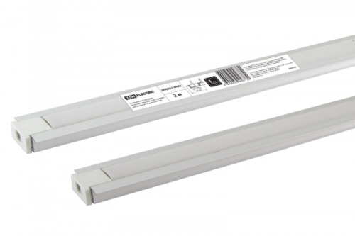 Алюминиевый профиль встраиваемый 2206 (2 м), матовый рассеиватель, 2 заглушки TDM | код SQ0331-0482 | TDM