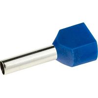 Наконечник-гильза двойная с изолир.фланцем 16 кв.мм синий (НШВИ2) | код IFD2-16-14BL | DKC
