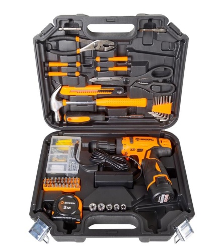 Дрель-шуруповерт аккумуляторная ДА-12Л-2КН с набором инструментов | код 72/14/35 | Вихрь фото 9