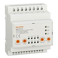 Реле автоматического переключения фаз RM-PC1S, 2x 3P+N, 3NO, 8A(250VAC), L-N 230VAC, Umin+Umax, Ton/off 5_600s/0.3_15s, 3M | код RM-PC1S | RELETEK