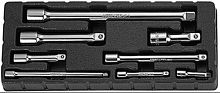 S28H08S Набор удлинителей 1/4, 3/8, 1/2DR, 50-250 мм, 8 предметов | код S28H08S | JONNESWAY