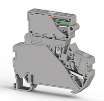 307 309, Клеммник пруж.б/зажим. (Push in) с держ.пред.(5х25) с инд. 220VAC, 4 мм.кв. (серый), PYK 4SLD 220VAC (5x25) | код 0.0.0.3.07309 | KLEMSAN