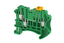 Клемма проходная винтовая 2,5 мм2 с размыкателем, на 3 подключения, зеленая TQK2.5-1x2-GREEN | код 1202140003 | Elmex