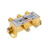 ДЕЛИТЕЛЬ ТВ х 4 + 5шт. F BOX 5-1000 МГц GOLD REXANT | код 05-6103-1 | REXANT