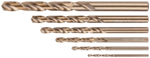 Набор сверл HSS по металлу с добавкой кобальта 5%, 6 шт (2-3-4-5-6-8 мм) | код 34013 | FIT фото 4