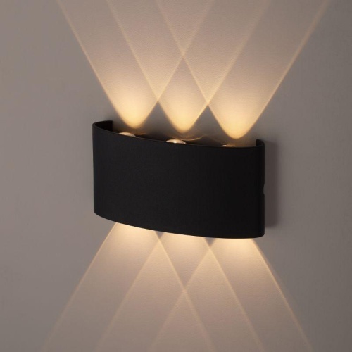 Светильник WL12 BK декор. подсветка светодиод. 6х1Вт IP54 черн. ЭРА | код Б0034611 | Эра