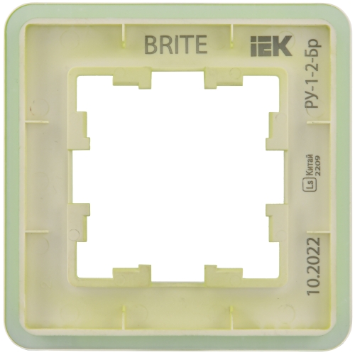 BRITE Рамка 1-мест. РУ-1-2-Бр стекло эко грин RE IEK | код BR-M12-G-41-K06 | IEK фото 3 BRITE Рамка 1-мест. РУ-1-2-Бр стекло эко грин RE IEK | код BR-M12-G-41-K06 | IEK фото 3