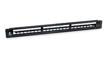 Cabeus PLB-24 Модульная патч-панель 19, 24 порта, 1U, для неэкранированных модулей, с задним кабельным организатором (без модулей) | код 7956c | Cabeus