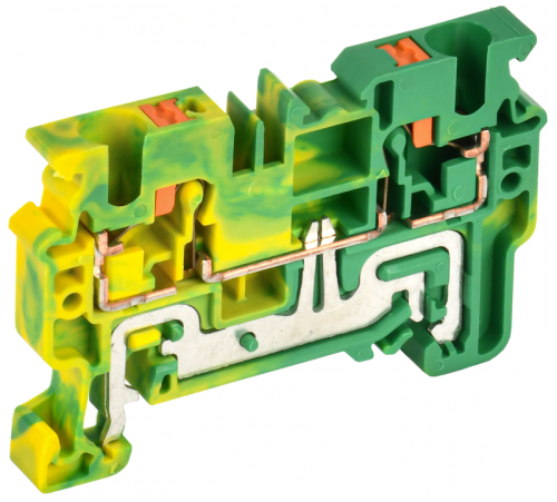 Колодка клеммная CP-PEN земля 4мм2 желто-зеленая IEK | код YCT21-00-K52-004 | IEK