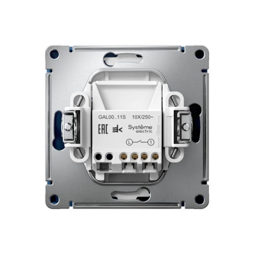 ARTGALLERY 1-клавишный ВЫКЛЮЧАТЕЛЬ, 10АХ, механизм, быстрозажимные клеммы, АКВАМАРИН | код GAL001111S | Systeme Electric фото 6