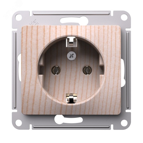 Розетка Glossa 16А с заземл. механизм сосна | код GSL001543 | Systeme Electric Розетка Glossa 16А с заземл. механизм сосна | код GSL001543 | Systeme Electric