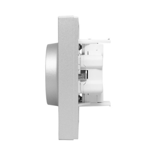 Розетка 2-м СП Эпика 16А с заземл. защ. шторки с рамкой механизм алюм. EKF UP1-SOA-211 фото 5